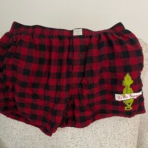 American Eagle Outfitters Red and Black Plaid Flannel Shorts